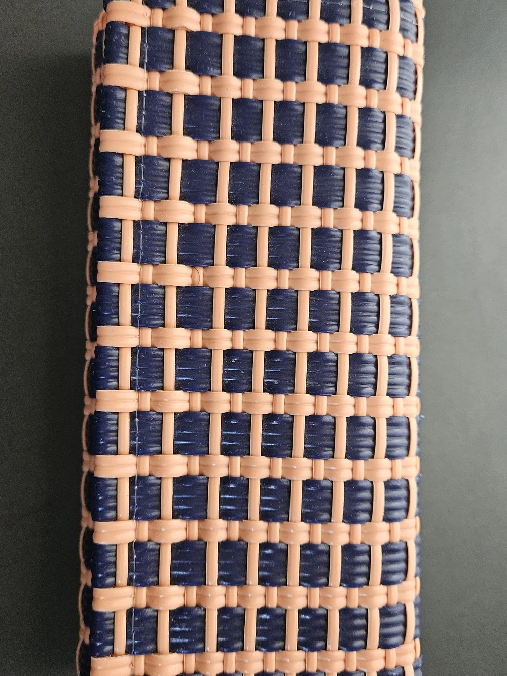 Woven Navy and Peach Strap